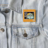 Badge Carré 5 Cm Bob le constructeur est malade (En situation)