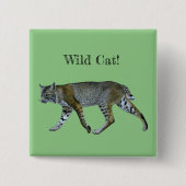 Badge Carré 5 Cm Bobcat Wild Cat (Devant)