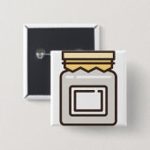 Badge Carré 5 Cm bocal (Devant & derrière)