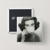 Badge Carré 5 Cm Boire de femme (Devant & derrière)