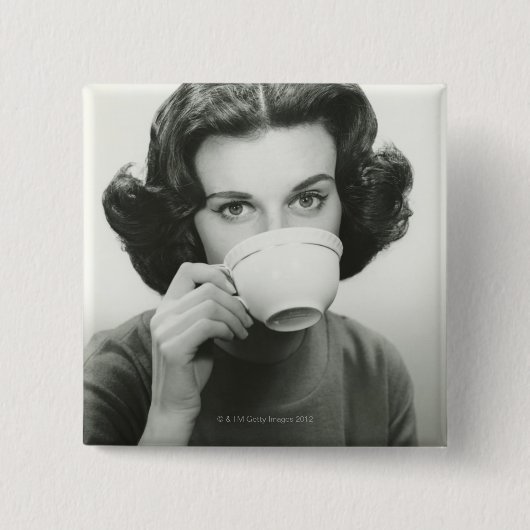 Badge Carré 5 Cm Boire de femme (Devant)