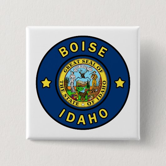 Badge Carré 5 Cm Boise Idaho (Devant)