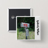 Badge Carré 5 Cm Boîte aux lettres de plouc (Devant & derrière)