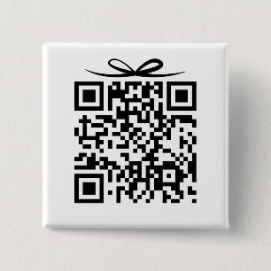 Badge Carré 5 Cm Boîte-cadeau avec nœud et Code QR pour les Cadeaux