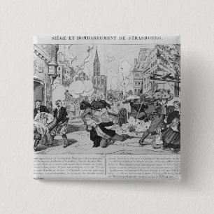 Badge Carré 5 Cm Bombardement et siège de Strasbourg