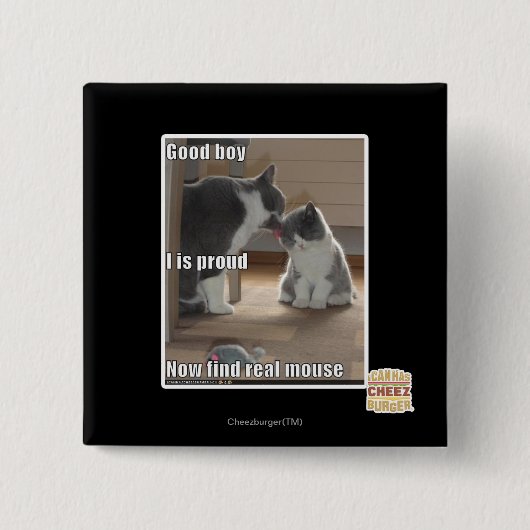 Badge Carré 5 Cm Bon garçon (Devant)