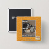 Badge Carré 5 Cm Bon garçon (Devant & derrière)