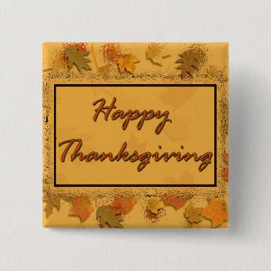Badge Carré 5 Cm Bon thanksgiving