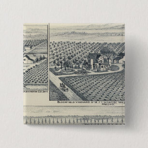 Badge Carré 5 Cm Bonacourt Ranch, Washington Colony, Californie