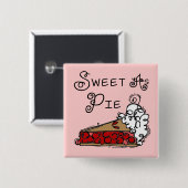 Badge Carré 5 Cm Bonbon comme tarte (Devant & derrière)