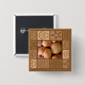 Badge Carré 5 Cm Bonheur_ (Devant & derrière)