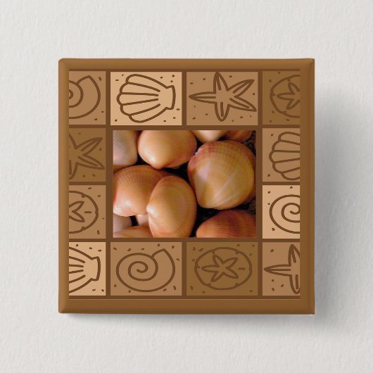 Badge Carré 5 Cm Bonheur_ (Devant)