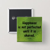 Badge Carré 5 Cm Bonheur perfectionné (Devant & derrière)