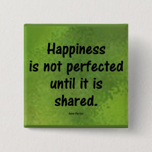 Badge Carré 5 Cm Bonheur perfectionné