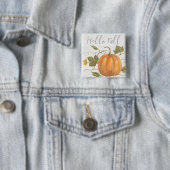 Badge Carré 5 Cm Bonjour automne (En situation)