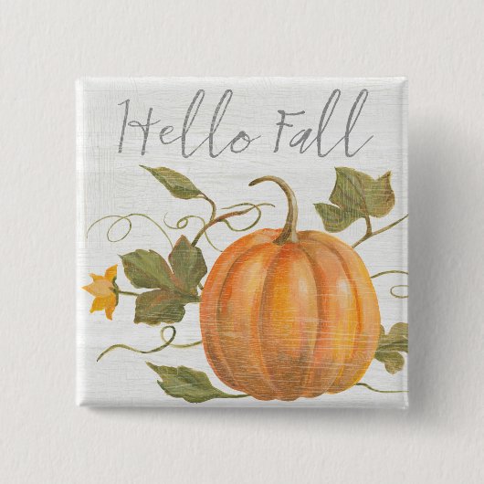 Badge Carré 5 Cm Bonjour automne (Devant)