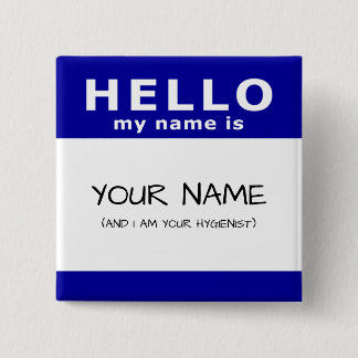 Badge Carré 5 Cm bonjour mon nom est