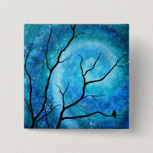 Badge Carré 5 Cm Bonjour Starshine