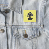 Badge Carré 5 Cm bonsaï (En situation)