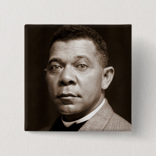 Badge Carré 5 Cm Booker Washington : African American Educator