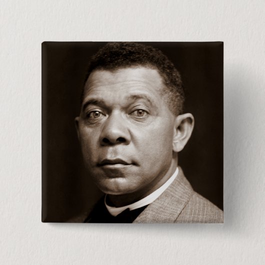 Badge Carré 5 Cm Booker Washington : African American Educator (Devant)