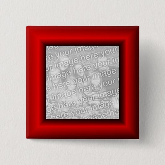 Badge Carré 5 Cm Bordure rouge (Devant)