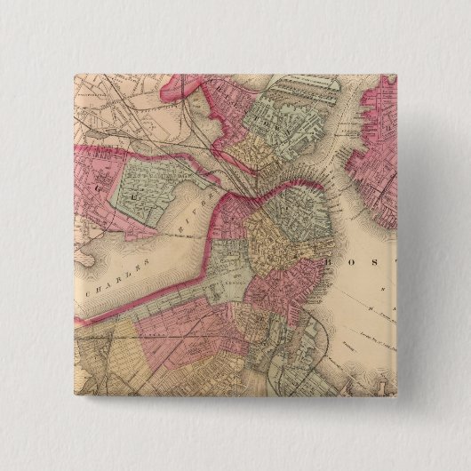 Badge Carré 5 Cm Boston (Devant)