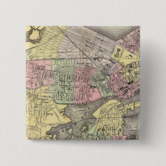 Badge Carré 5 Cm Boston 3 (Devant)