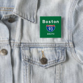 Badge Carré 5 Cm Boston 93 (En situation)
