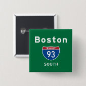 Badge Carré 5 Cm Boston 93 (Devant & derrière)