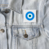 Badge Carré 5 Cm Bóton (Button) Olho Grego (En situation)