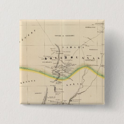 Badge Carré 5 Cm Botswana, Afrique du Sud 51 (Devant)