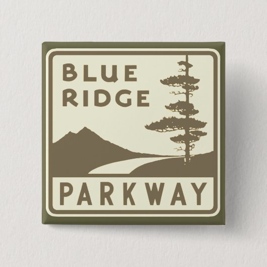 Badge Carré 5 Cm Bouclier Blue Ridge Parkway (Devant)