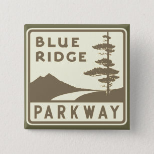Badge Carré 5 Cm Bouclier Blue Ridge Parkway