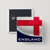 Badge Carré 5 Cm Bouclier d'Angleterre (Devant & derrière)