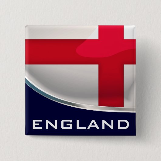 Badge Carré 5 Cm Bouclier d'Angleterre (Devant)