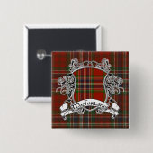 Badge Carré 5 Cm Bouclier de tartan de MacFarlane (Devant & derrière)