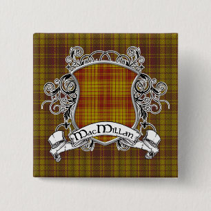 Badge Carré 5 Cm Bouclier de tartan de MacMillan