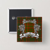 Badge Carré 5 Cm Bouclier de tartan de MacRory (Devant & derrière)