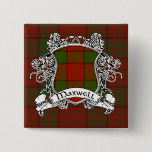 Badge Carré 5 Cm Bouclier de tartan de Maxwell
