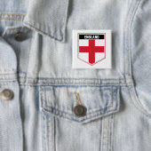 Badge Carré 5 Cm Bouclier drapeau de l'Angleterre (En situation)