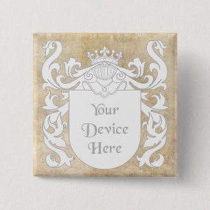 Badge Carré 5 Cm Bouclier héraldique personnalisable