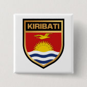 Badge Carré 5 Cm Bouclier indicateur Kiribati (Devant)