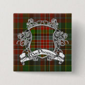 Badge Carré 5 Cm Bouclier Tartan MacPherson (Devant)