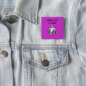 Badge Carré 5 Cm bouddha (En situation)