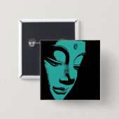 Badge Carré 5 Cm Bouddha (Devant & derrière)