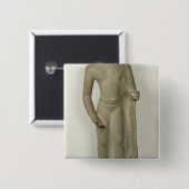 Badge Carré 5 Cm Bouddha debout (Devant & derrière)