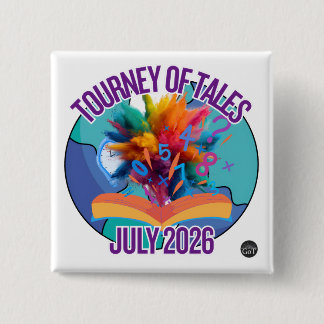 Badge Carré 5 Cm Bougie du Tournoi des Contes de juillet 2026