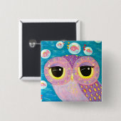 Badge Carré 5 Cm Bouillonnement avec amour (Devant & derrière)