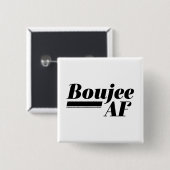 Badge Carré 5 Cm Boujee AF (Devant & derrière)